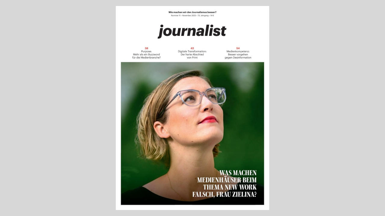 Cover der Fachzeitschrift journalist des Deutschen Journalisten-Verlags. Sebastian Pertsch ist seit 2015 fester Autor dieses Magazins.